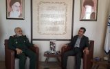 دیدار سردارحجت‌الله صالح‌نژاد فرمانده تیپ ۴۴ قمربنی‌هاشم(ع) با فرماندار شهرستان شهرکرد