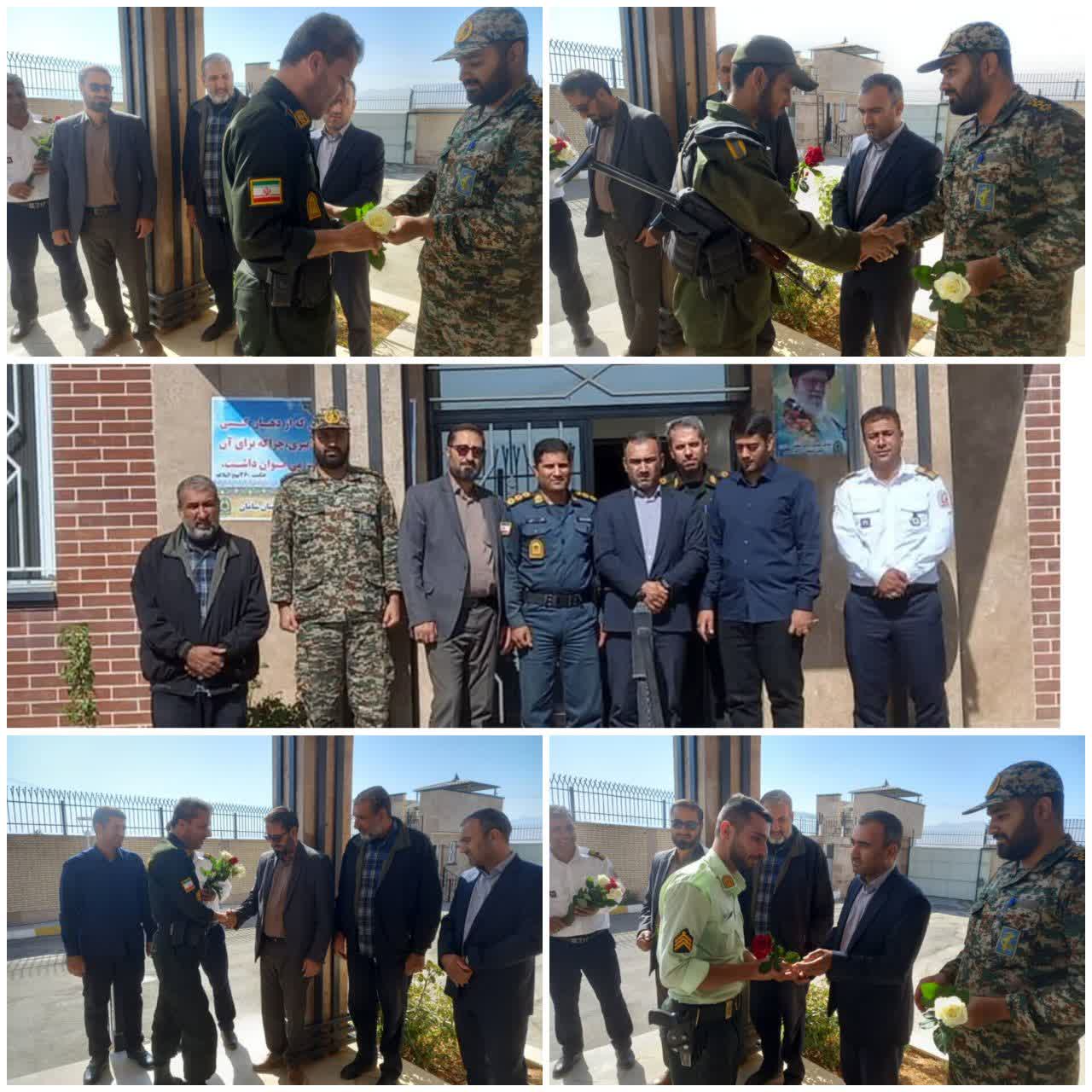 مراسم تجلیل از کارکنان پاسگاه انتظامی شوراب صغیر شهرستان سامان برگزار شد