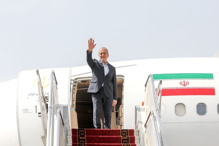 مسعود پزشکیان رئیس جمهور به قزاقستان سفر کرد